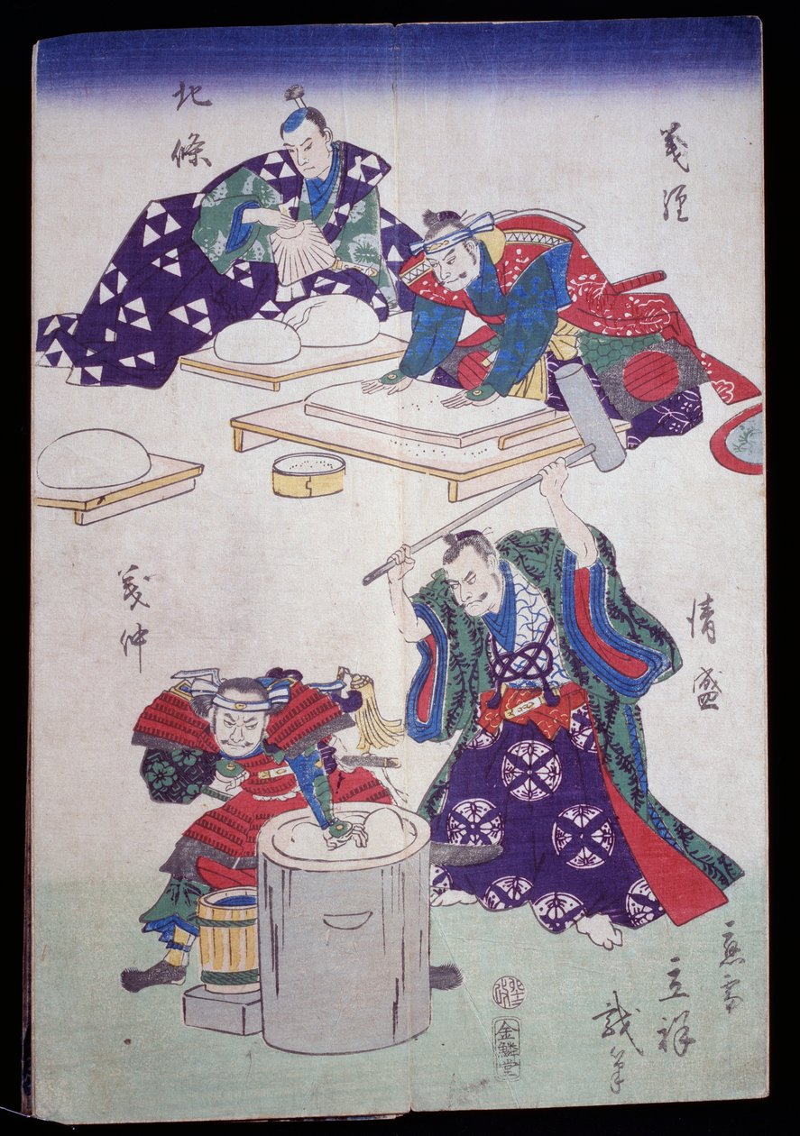 Preparing paper pulp by Japanese School