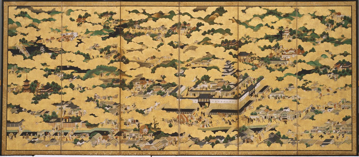 Rakuchu rakugai zu (Scenes in and around the Capital) by Japanese School
