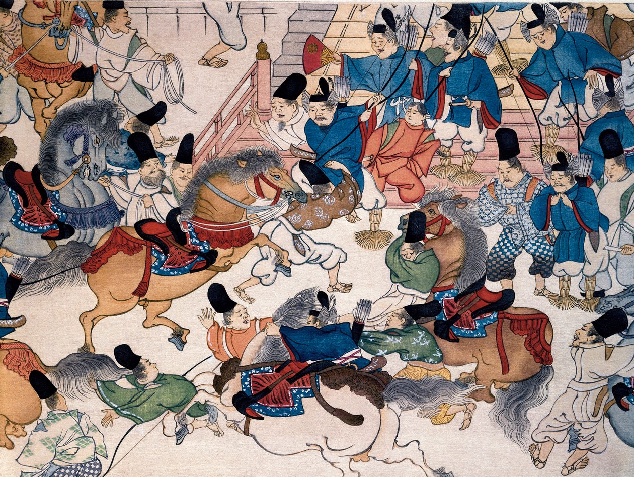 The Horse Show, Battle in Front of a Palace by Japanese School