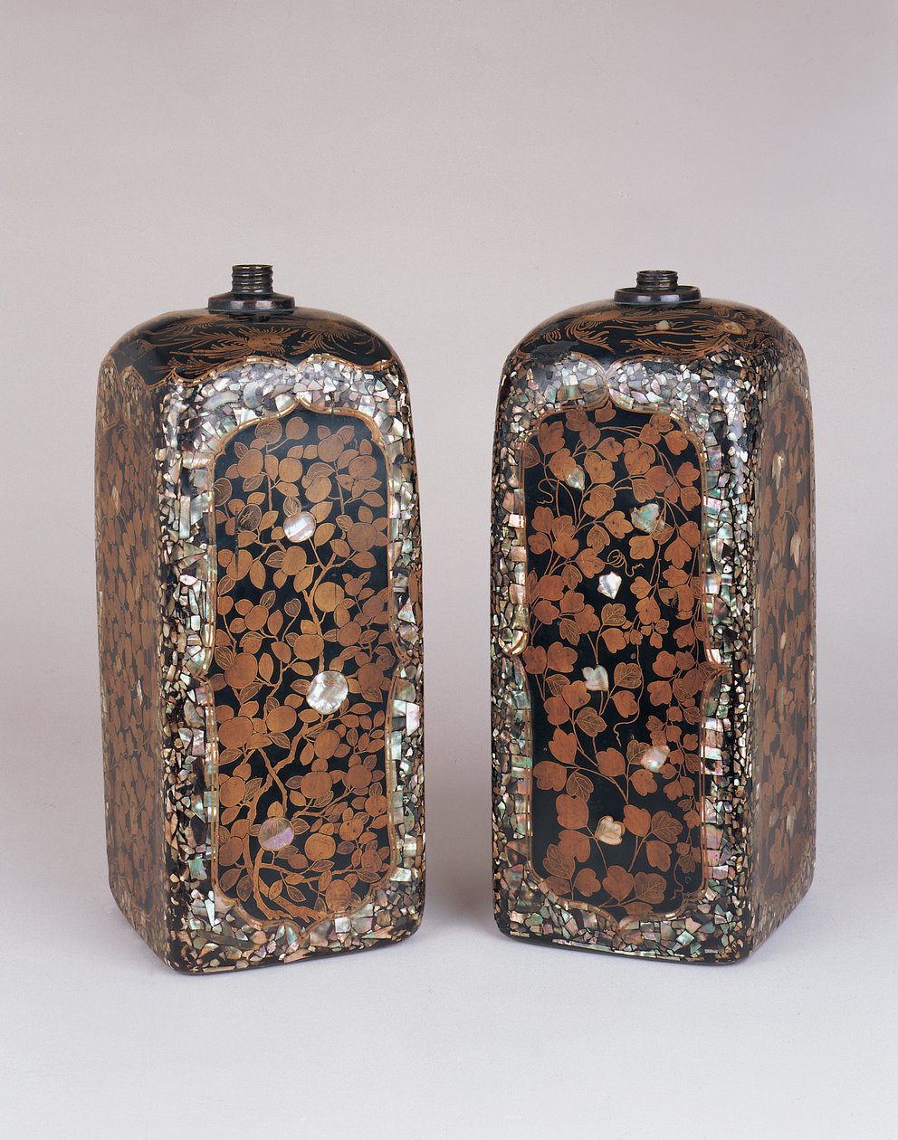 Two rare large square tokkuri, Momoyama Period, late 16th century by Japanese School