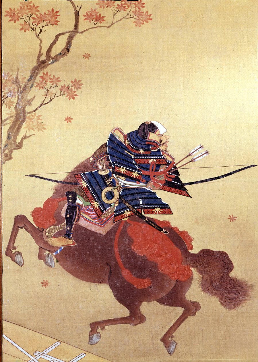 Warrior Munete. Silk painting of the School Tosa, author Chikana Morizumi dit Hsien. 18th century. Museo Chiossone. Genoa by Japanese School