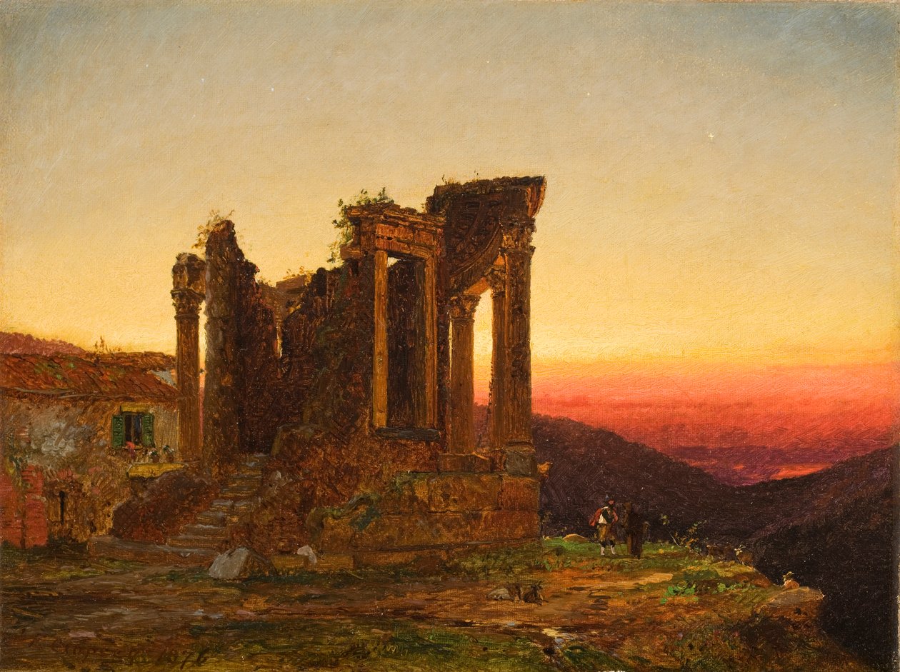 Temple of the Sibyl, Tivoli (Early Morning at Paestum), 1876 by Jasper Francis Cropsey