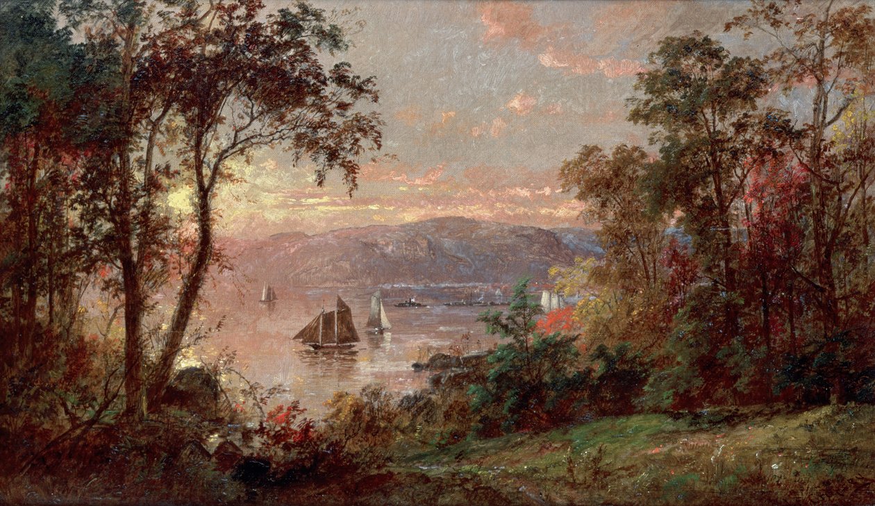 Sailing (The Hudson at Tappan Zee) 1883 by Jasper Francis Cropsey