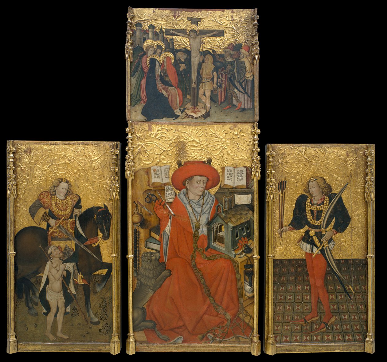 Altarpiece of Saint Jerome, Saint Martin and Saint Sebastian by Jaume Ferrer