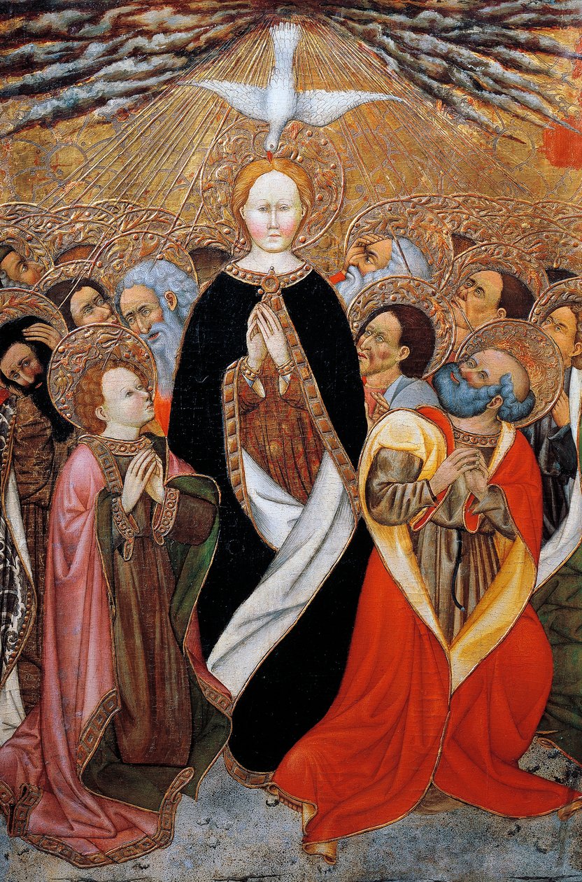 The Pentecost, altarpiece from Verdu by Jaume Ferrer