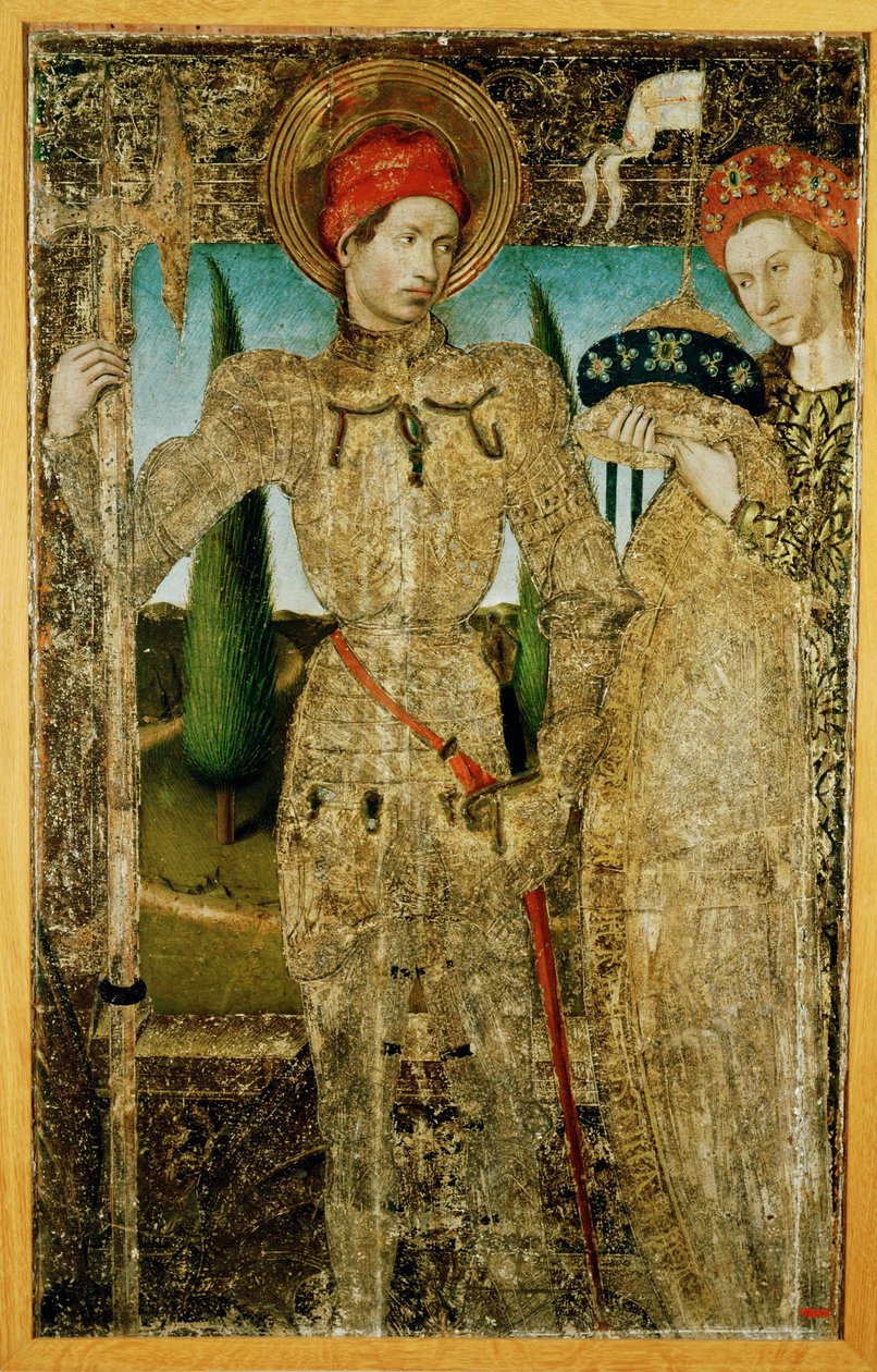 Saint George and the Princess, Panel of an Altar by Jaume Huguet