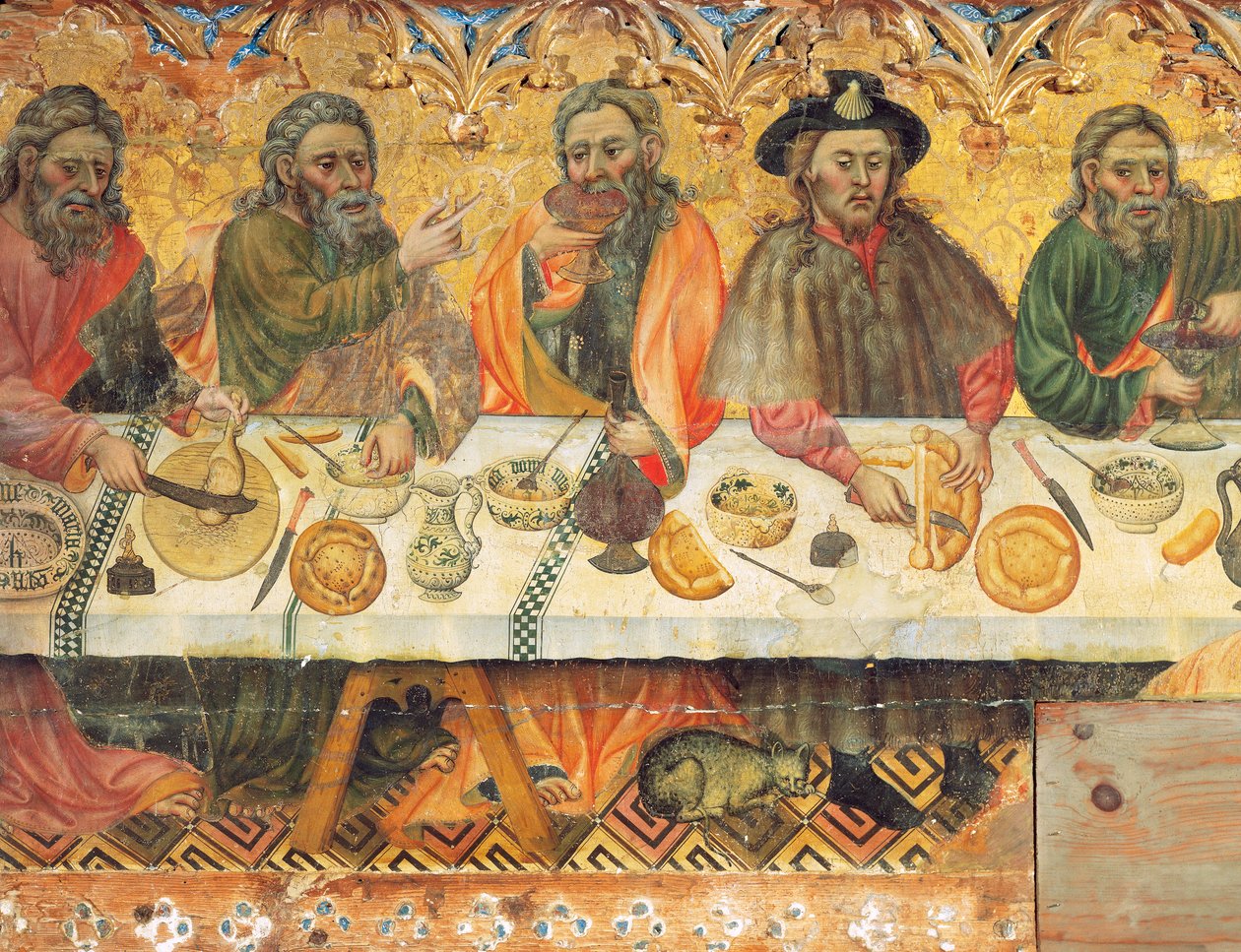 Holy Dinner (detail) by Jaume the elder Ferrer