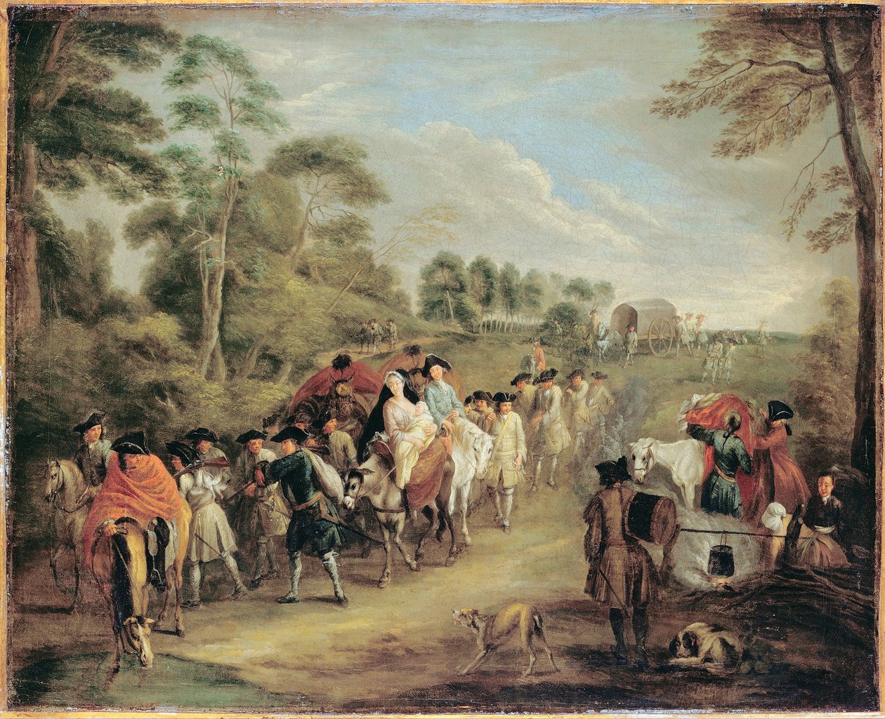 Soldiers on the March by Jean Antoine Watteau