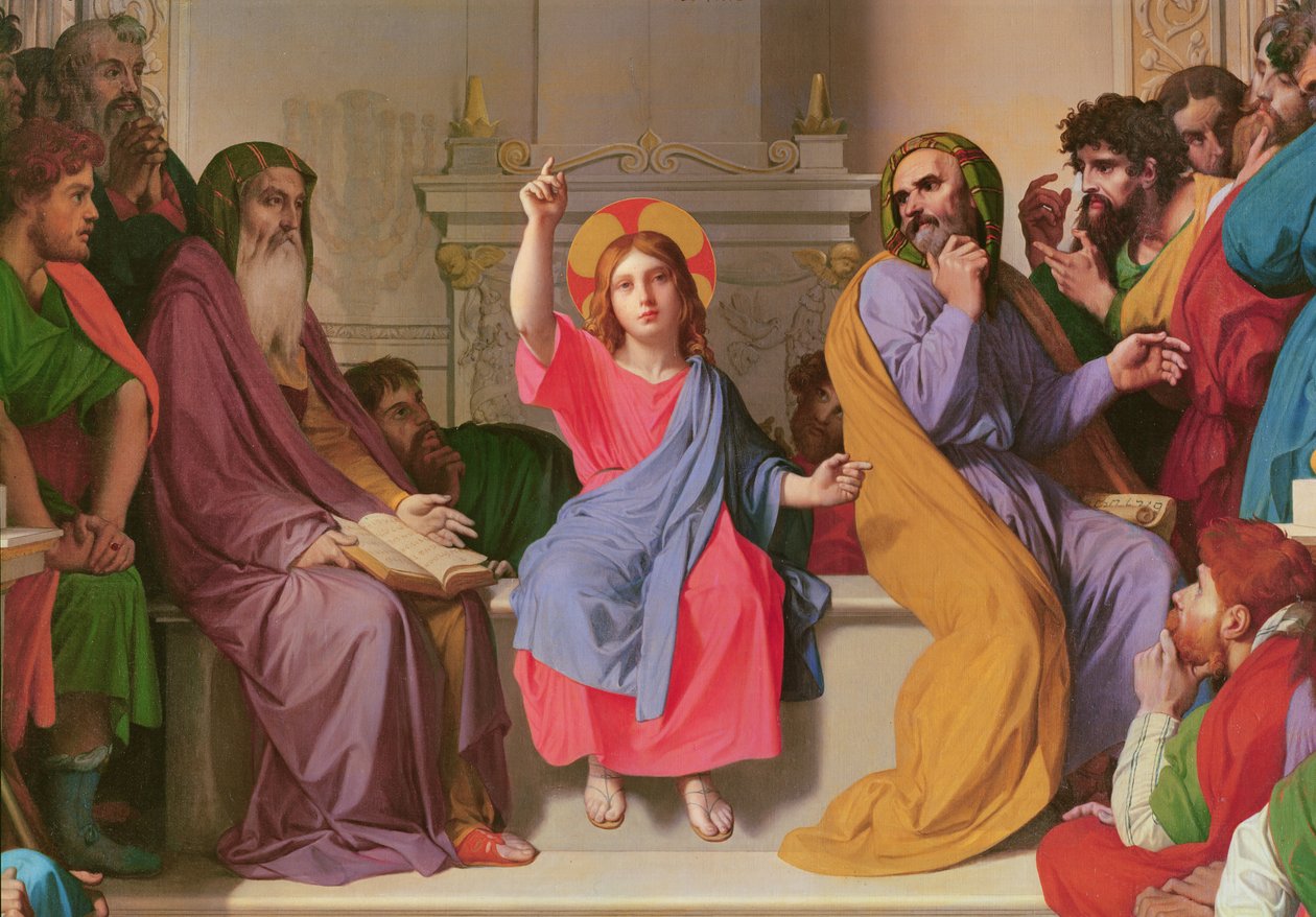 Jesus among the Doctors (detail) by Jean Auguste Dominique Ingres