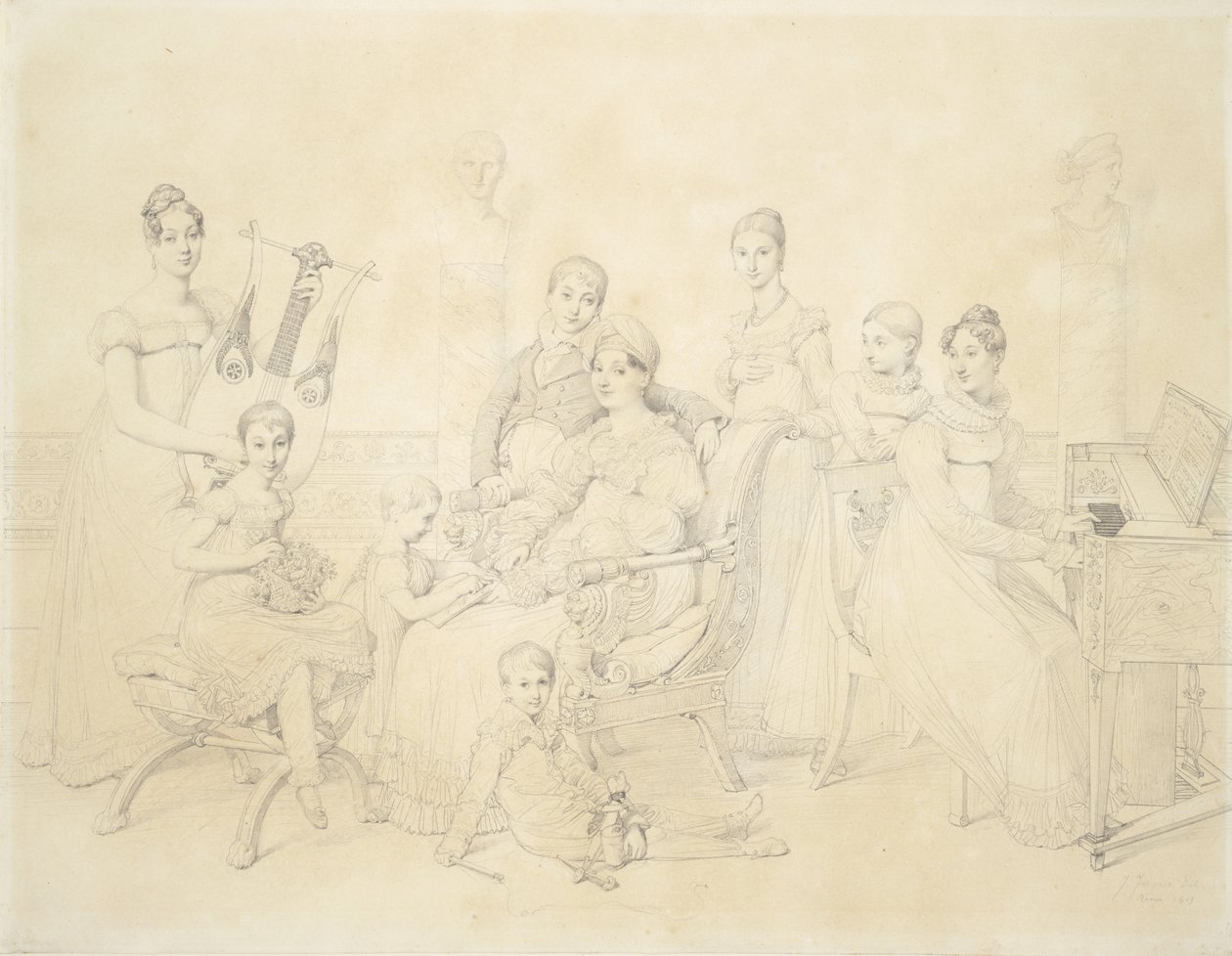 Portrait of the Family of Lucien Bonaparte by Jean Auguste Dominique Ingres