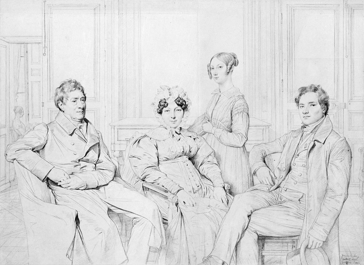 The Gatteaux Family by Jean Auguste Dominique Ingres