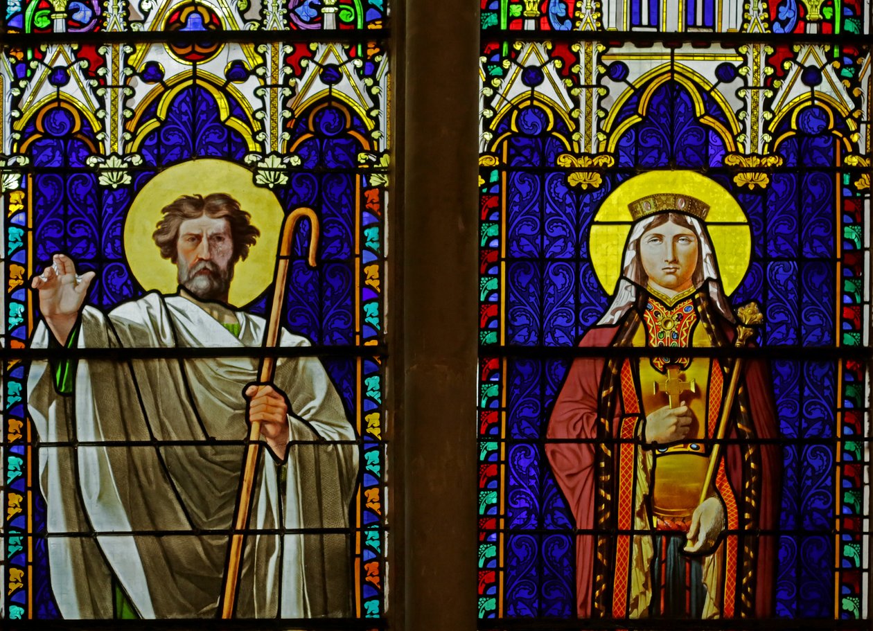 Window Depicting Royal Saints: Saint Denis and Saint Clothilde by Jean Auguste Dominique Ingres