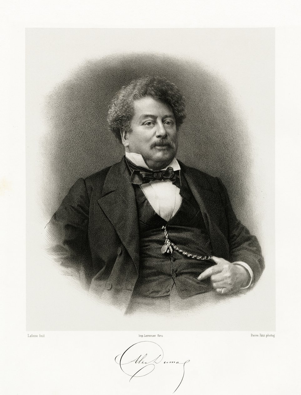 Alexandre Dumas by Jean Baptiste Adolphe Lafosse