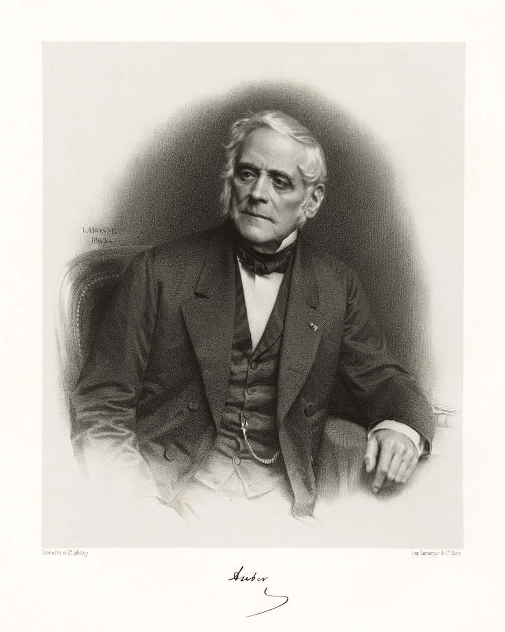 Daniel François Esprit Auber by Jean Baptiste Adolphe Lafosse
