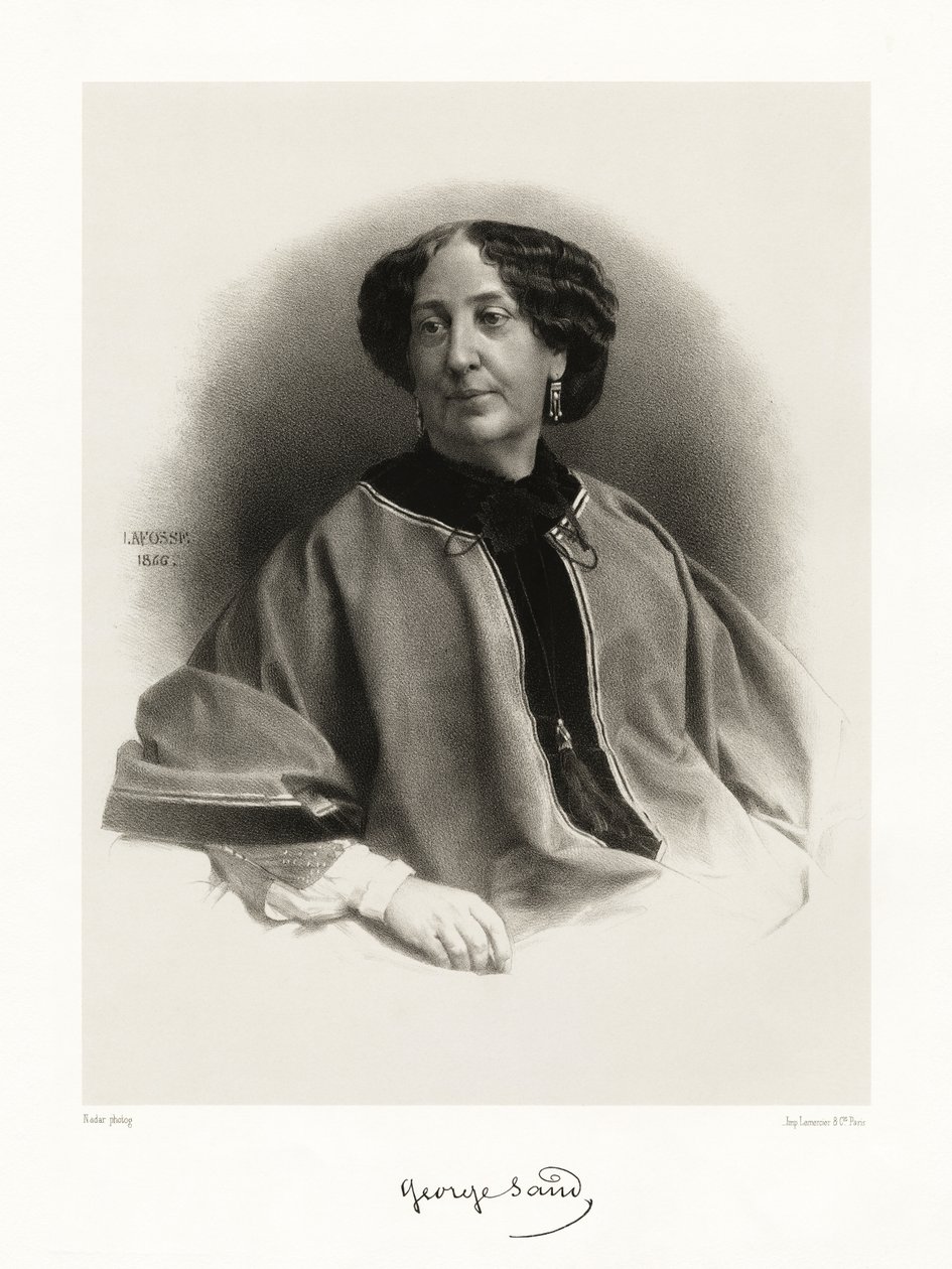 Georges Sand by Jean Baptiste Adolphe Lafosse