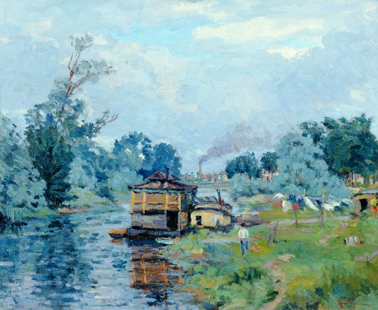 River Landscape by Jean Baptiste Armand Guillaumin
