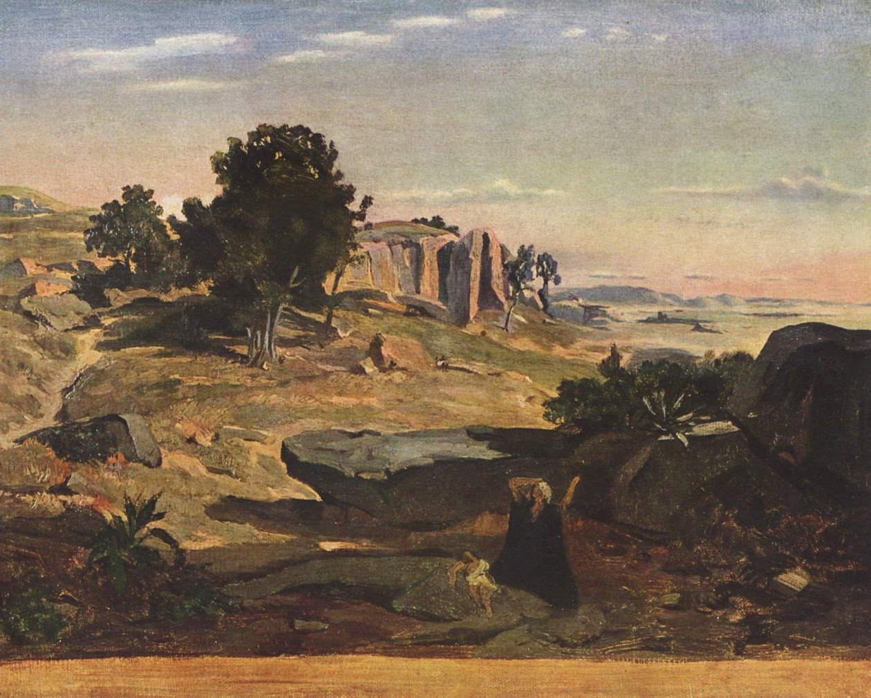 Hagar in the Desert by Jean Baptiste Camille Corot