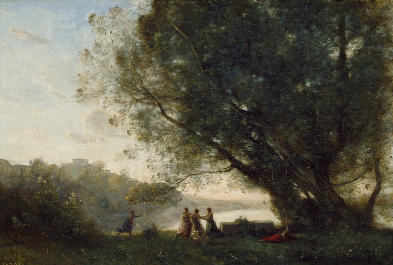 Dance under the Trees at the Edge of the Lake, 1865-70 by Jean Baptiste Camille Corot