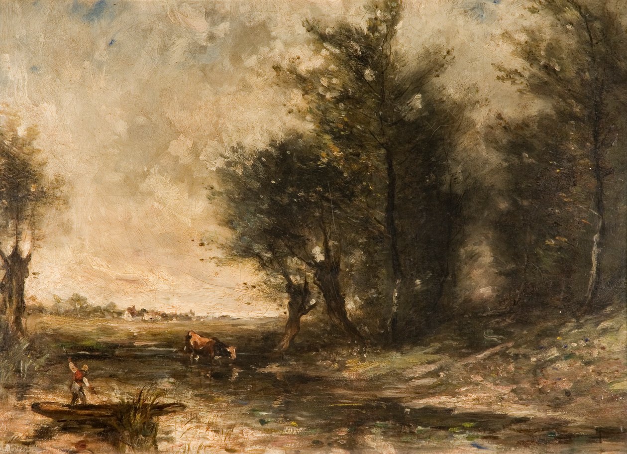 Landscape by Jean Baptiste Camille Corot: Fine art print