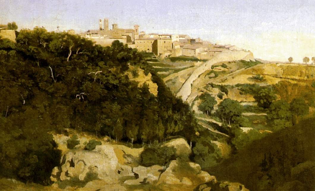Landscape with City by Jean Baptiste Camille Corot
