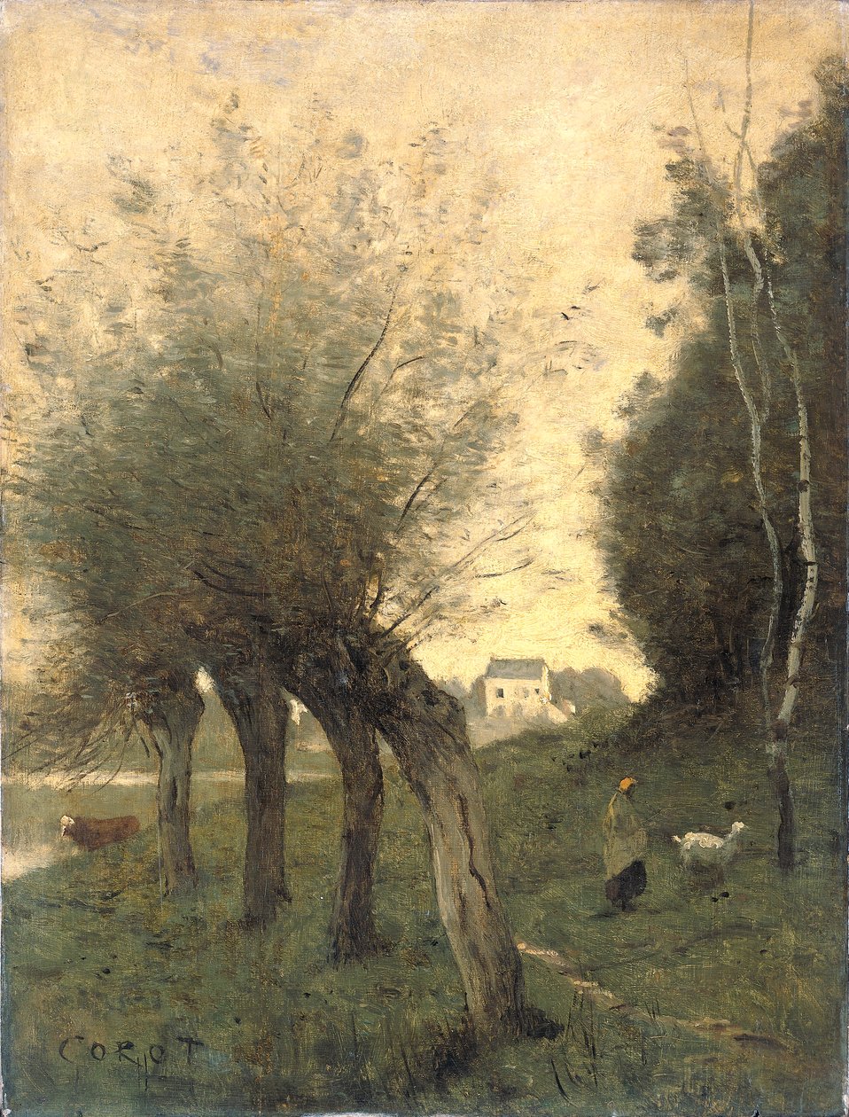 Landscape with Pollard Willows by Jean Baptiste Camille Corot