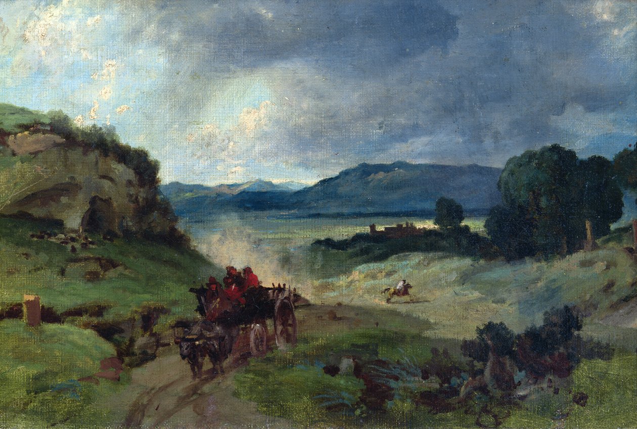 Roman Landscape by Jean Baptiste Camille Corot