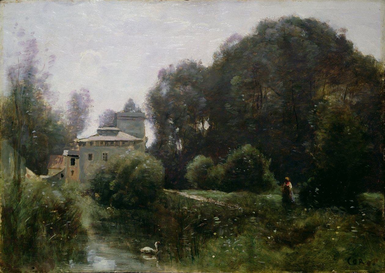 Souvenir of the Villa Borghese by Jean Baptiste Camille Corot