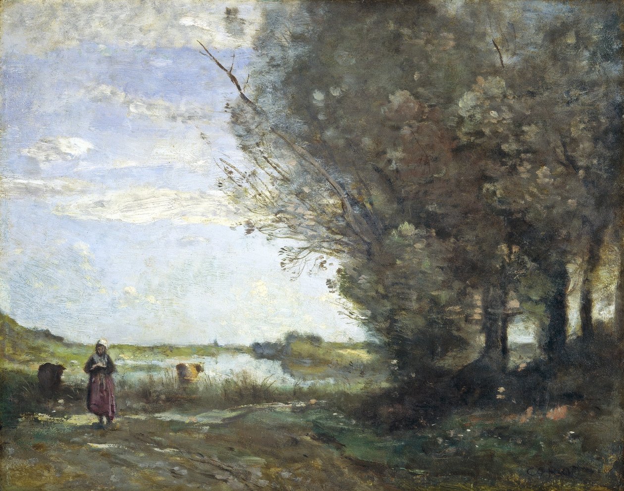 View of the River by Jean Baptiste Camille Corot