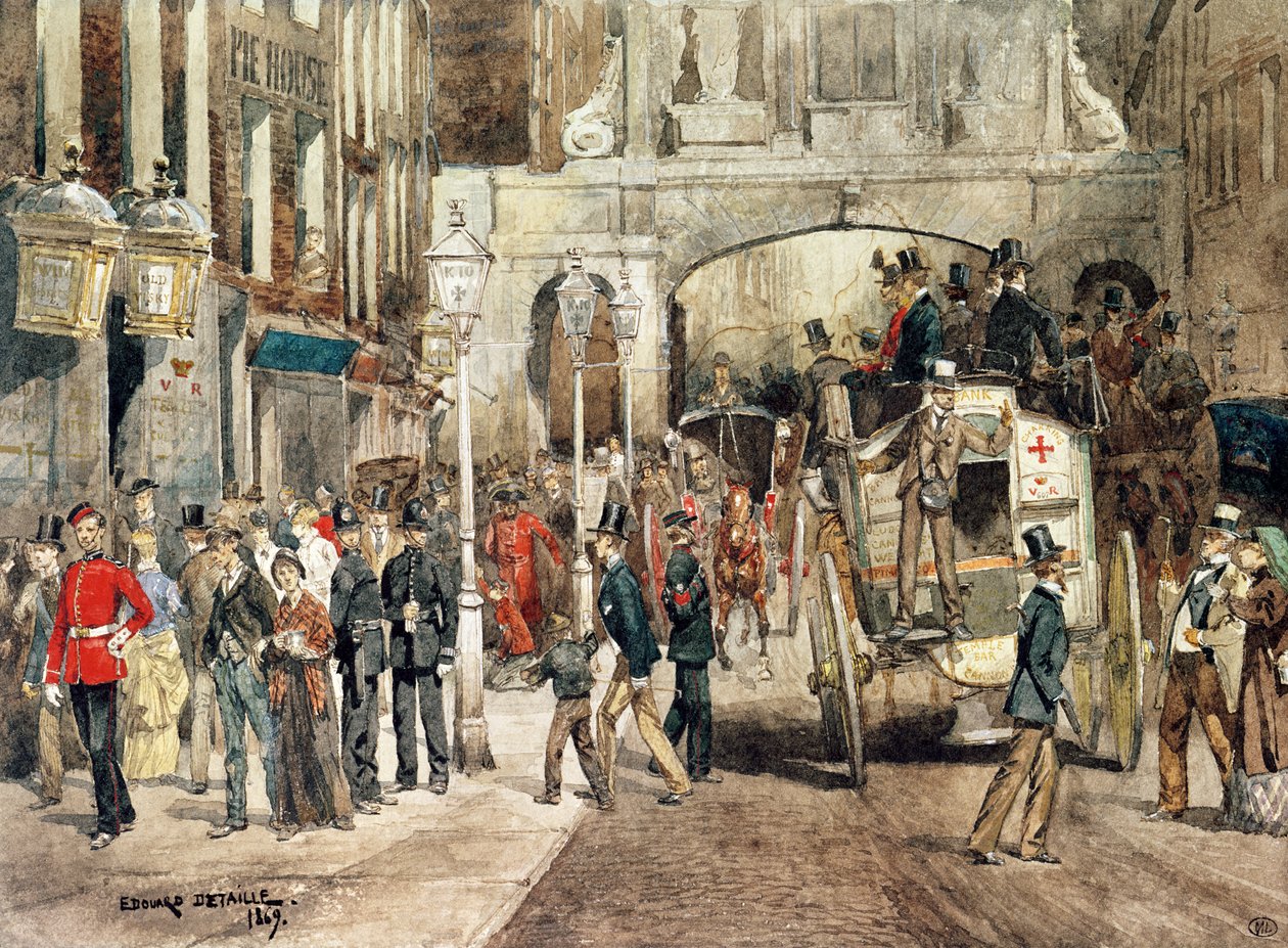 London Street, 1869 by Jean Baptiste Edouard Detaille