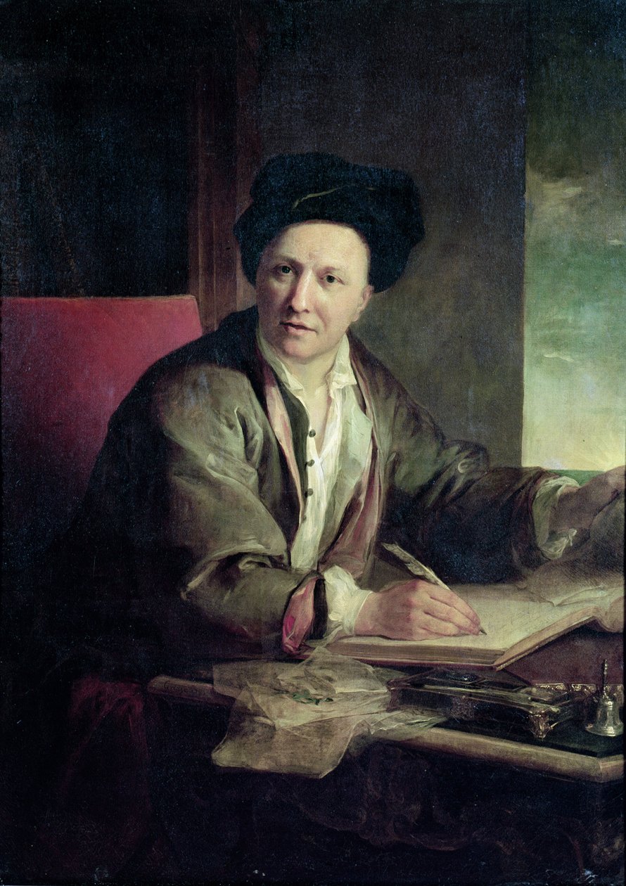 Portrait of Bernard le Bovier de Fontenelle by Jean Baptiste Greuze