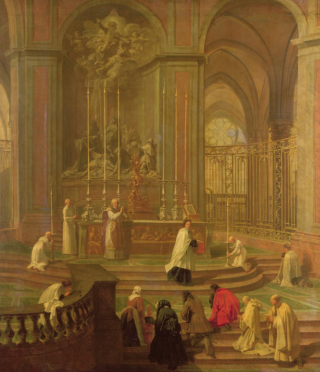 The Mass of Canon Antoine de La Porte or, The Altar of Notre Dame, 1708-10 by Jean Baptiste Jouvenet