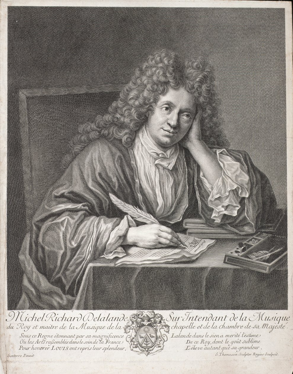 Michel Richard Delalande Engraved by Simon Thomassin by Jean Baptiste Santerre