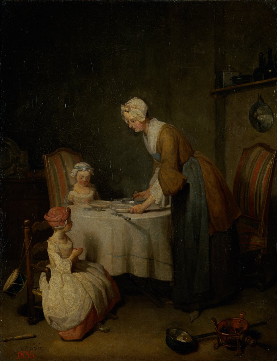 Grace Before the Meal, 1744 by Jean Baptiste Simeon Chardin