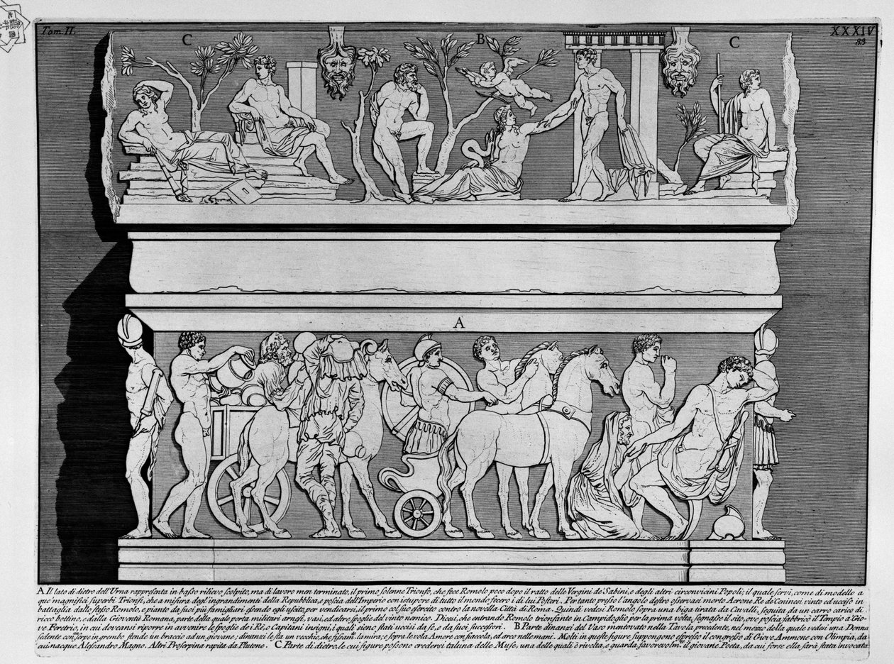 Sarcophagus of Alexander Severus and Julia Mamaea from Monte del Grano by Jean Barbault