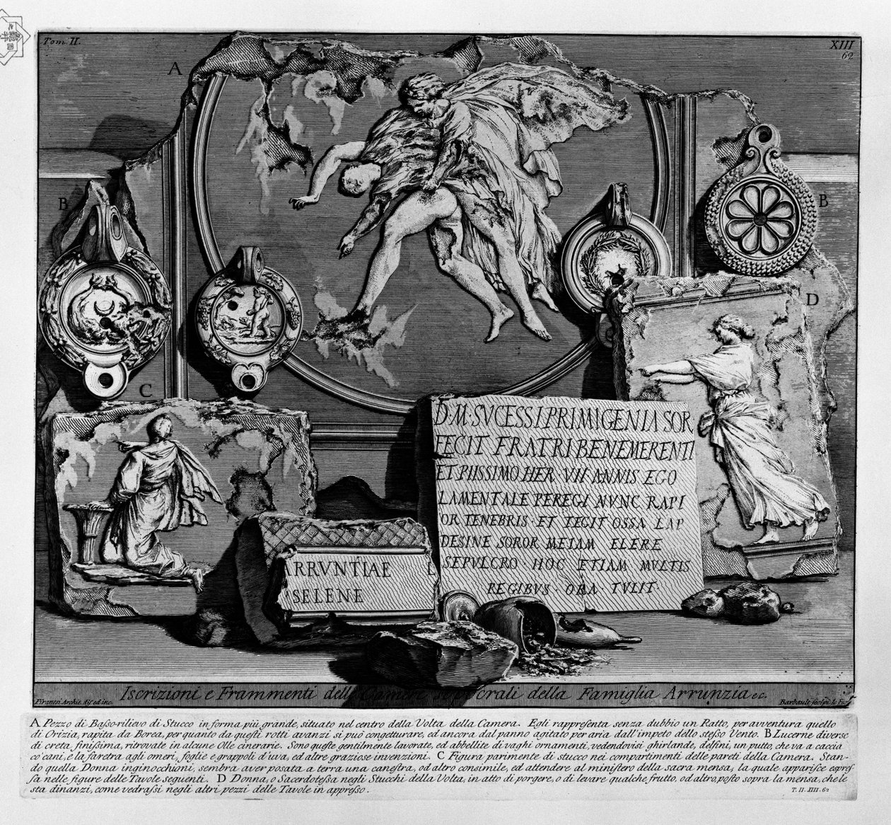The Tomb of L. Arrunzio Family by Jean Barbault