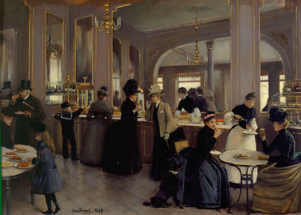 The Gloppe Pastry Shop on the Champs-Elysees by Jean Beraud