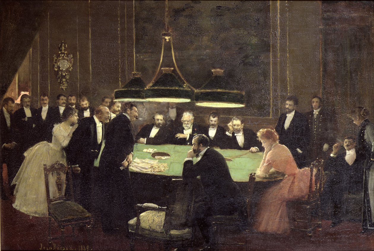The Gaming Room at the Casino, 1889 by Jean Beraud
