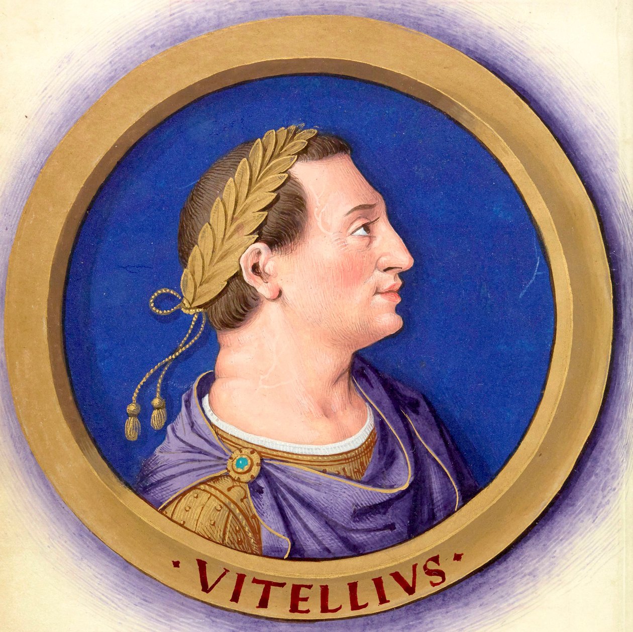 Description of the Twelve Caesars with Their Figures 9-Vitellius by Jean Bourdichon