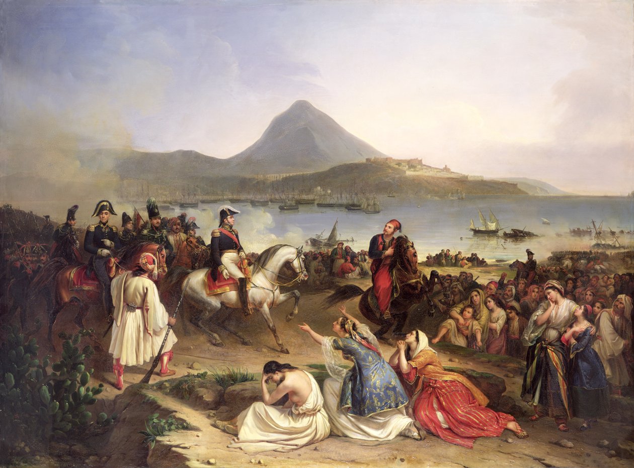 Meeting Between General Nicolas Joseph Maison and Ibrahim Pasha at Navarino, September 1828 by Jean Charles Langlois