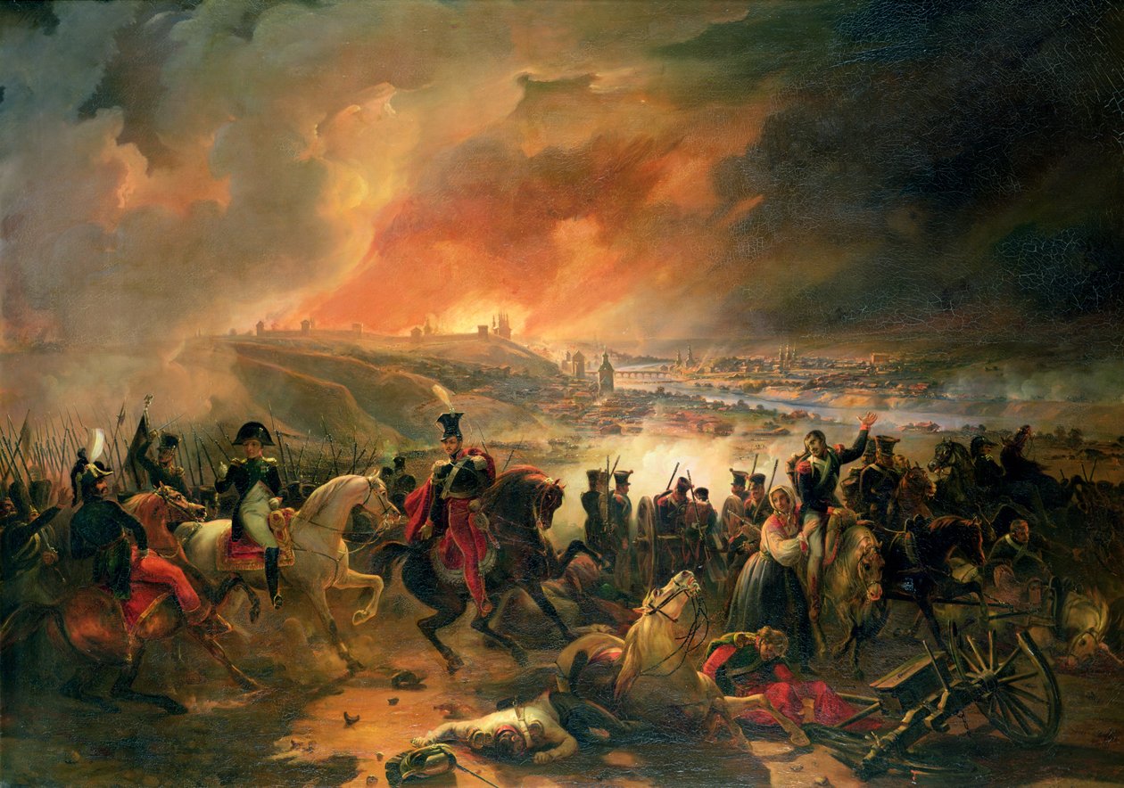 The Battle of Smolensk, 17th August 1812 by Jean Charles Langlois