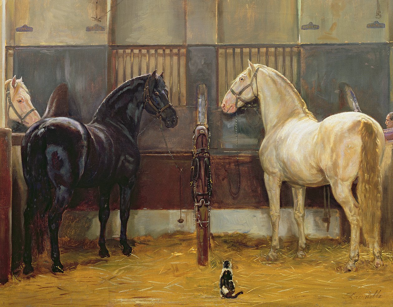 Creams and Blacks at Buckingham Palace Mews by Jean Edouard Lacretelle