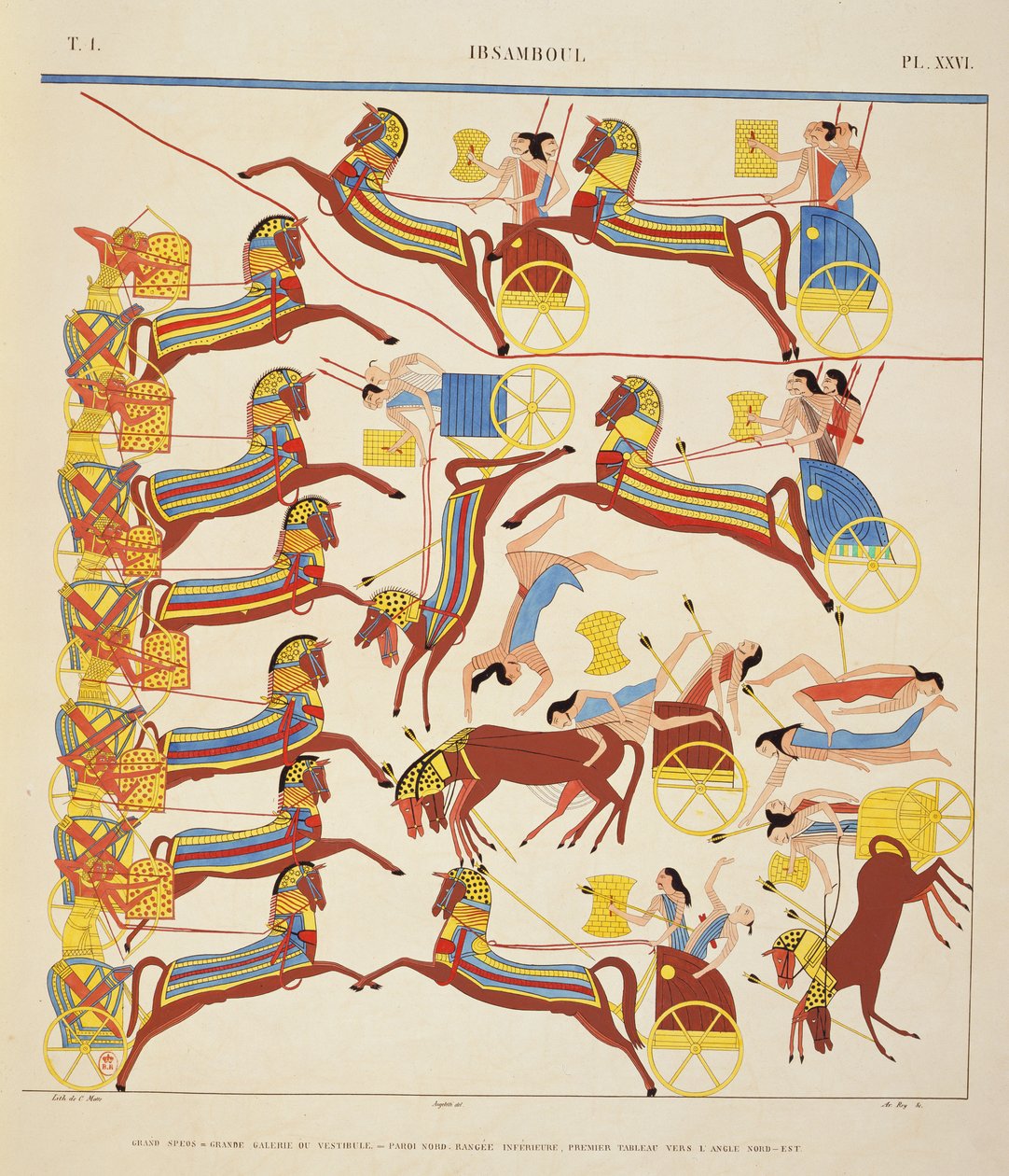Interpretation of the Frescoes at Ibsambul Depicting a Battle with Chariots, from 