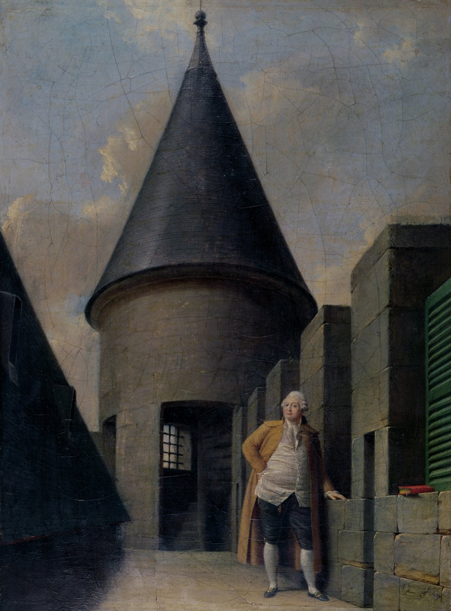 Louis XVI (1754-1793) in Prison at the Temple, late 18th century by Jean Francois Garneray