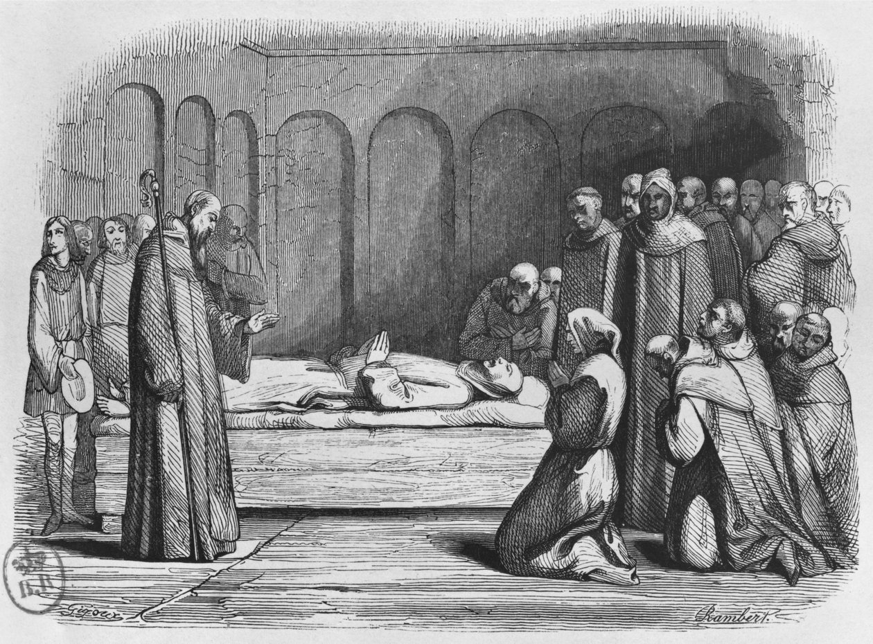 Death of Abelard, illustration from 