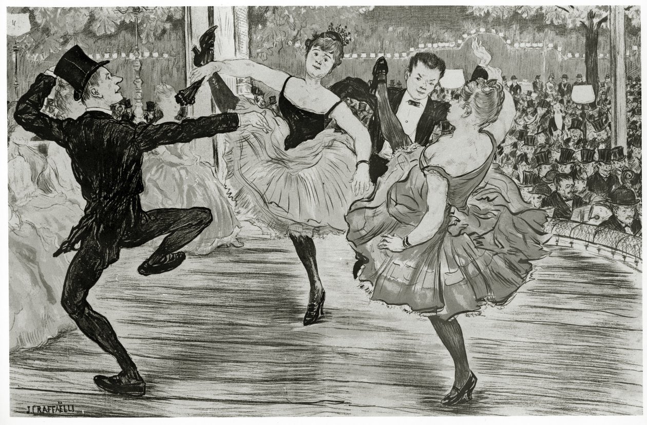 Quadrille at the Moulin Rouge by Jean Francois Raffaelli