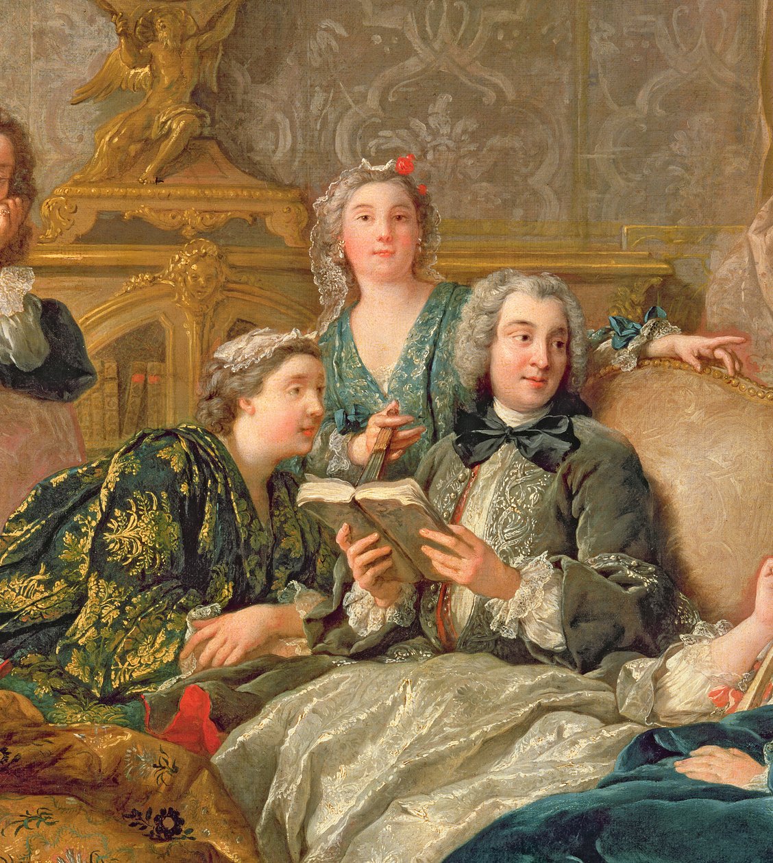 The Reading from Moliere (detail) by Jean François de Troy