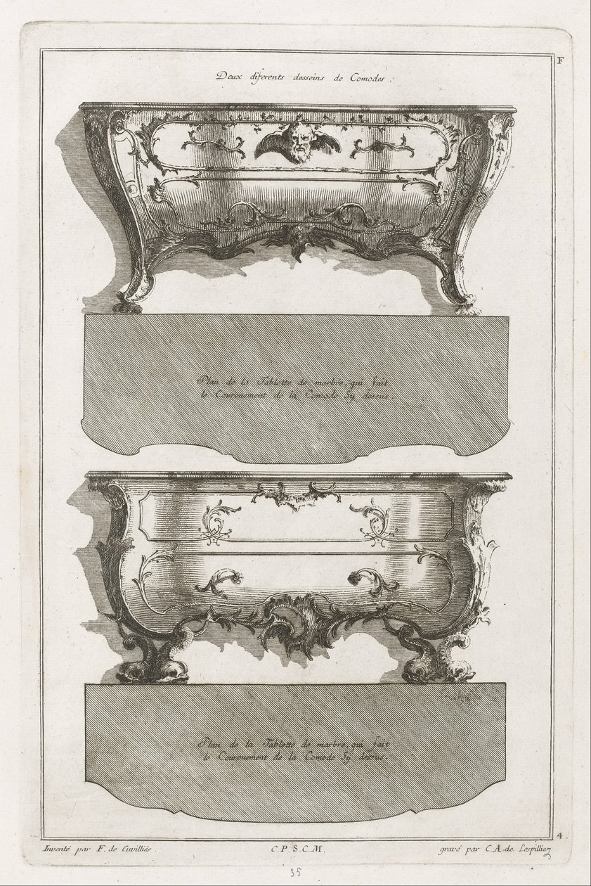 Livre de diferent dessein de Comodes by Jean François Cuvilliés