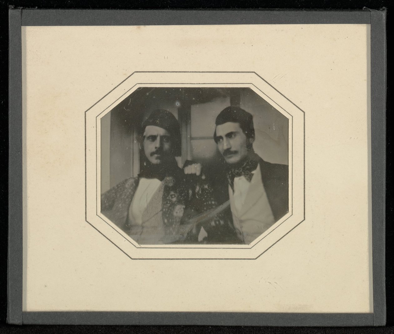 (Portrait of Two Moustachioed Men) by Jean Gabriel Eynard