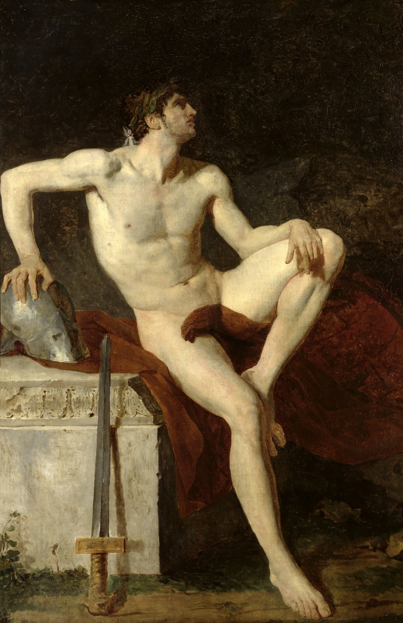 Seated Gladiator by Jean-Germain Drouais