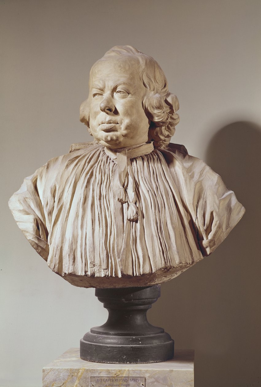 Portrait Bust of Canon Alexandre-Gui Pingre by Jean Jacques Caffieri